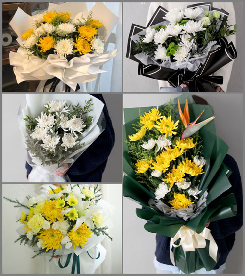 贵州遵义桐梓县黄莲乡银山村白事花束代送